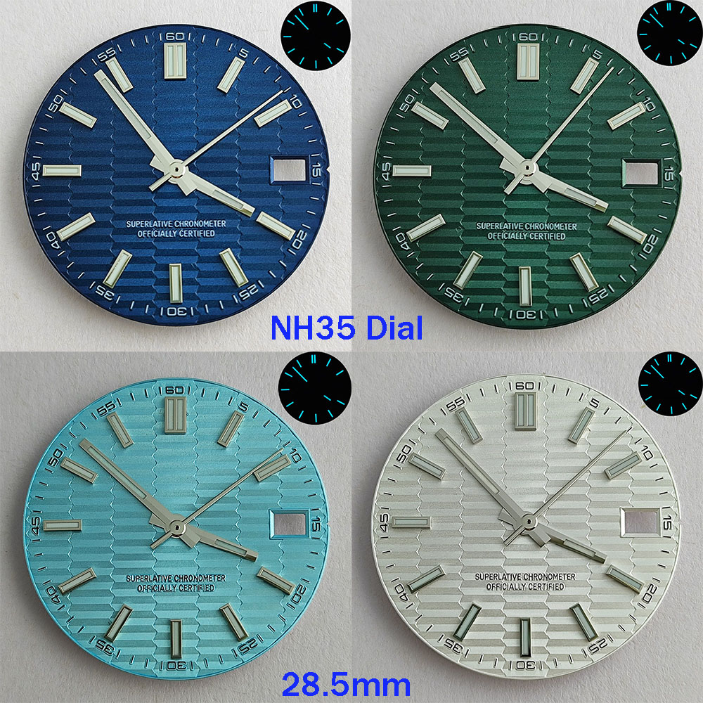 Luxury Watch With Green Dial - Quadrante NH35 da 28,5 mm lancette