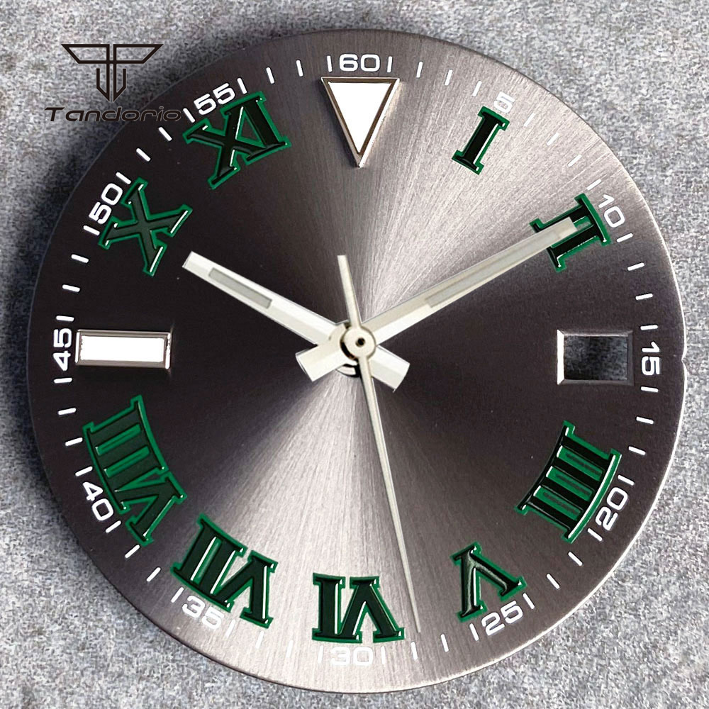 Luxury Watch With Green Dial - 29mm Grigio Sunburst Quadrante dell'orologio Face
