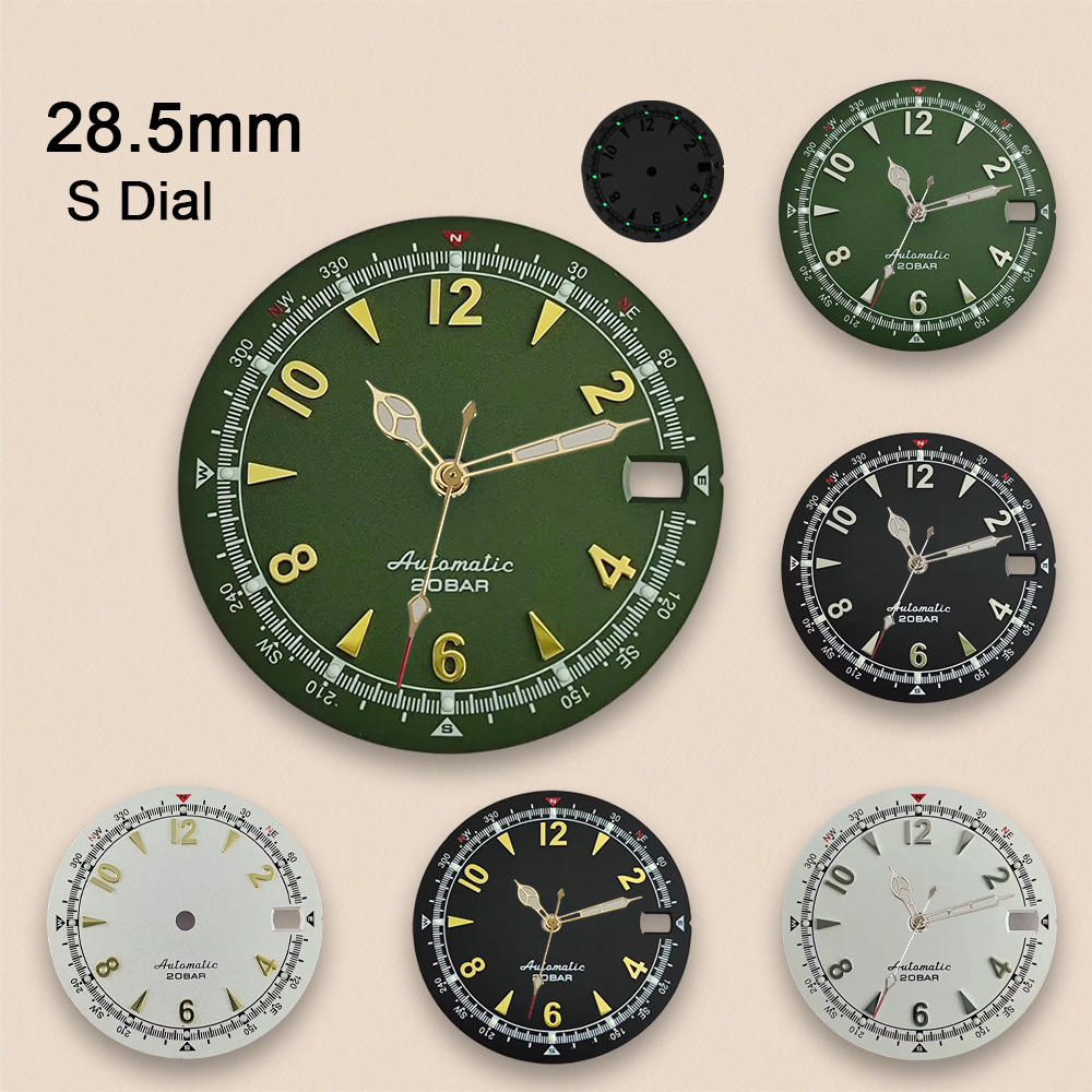 Bronze Case Watch - Nh35 quadrante S logo 28,5 mm
